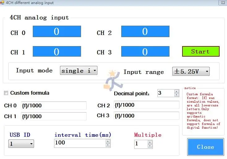 USB DAQ модуль сбора данных аналоговый 4AD 16bit, цифровой 8DI 8DO, дополнительный 2DA 2PWM выход, бесплатные примеры