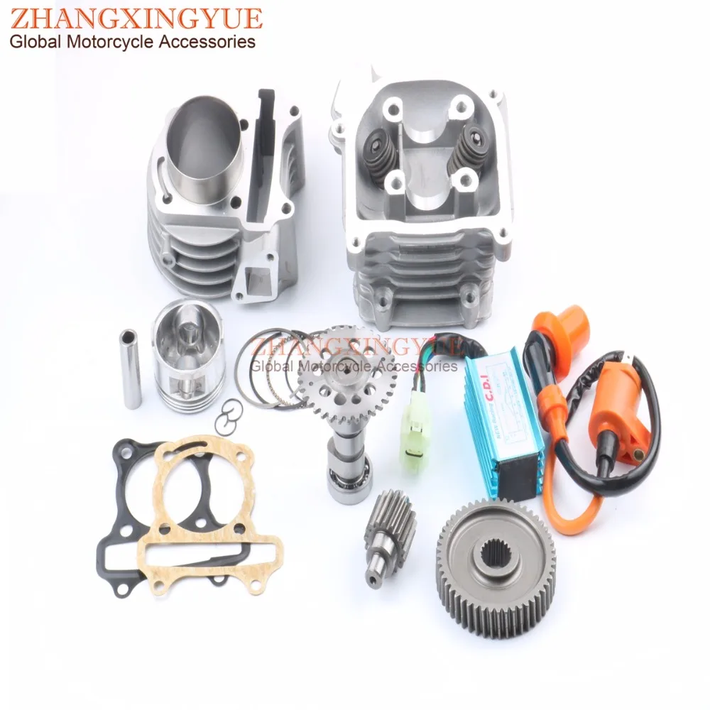 52mm Big Bore Performance Kit & A9 Cam & AC CDI Fan for Chinese GY6 50cc Upgrade 105cc 139QMB Scooter 4T