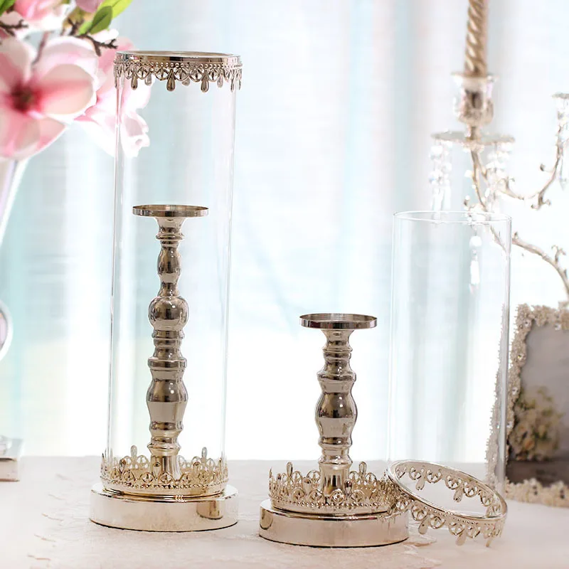 Hurricane Candleholder Silver Candle Holder Glass Tealight Holder