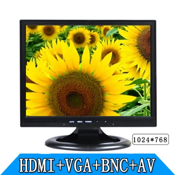 산업용 보안 LCD 모니터, 고화질 컴퓨터 모니터, BNC AV HDMI VGA, 14.1 인치