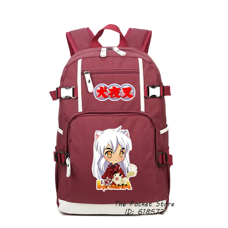 20 Аниме InuYasha InuYasya hiurashikagome Косплей печать Kawaii женский рюкзак холст школьные сумки рюкзак для ноутбука дорожные сумки - Цвет: 20