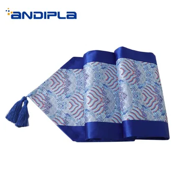 

Vintage Table Runner Home Dinner Table Decoration Tablecloth Mats Bed Flag Chinese Kung Fu Tea Set Accessories Long Art Pads