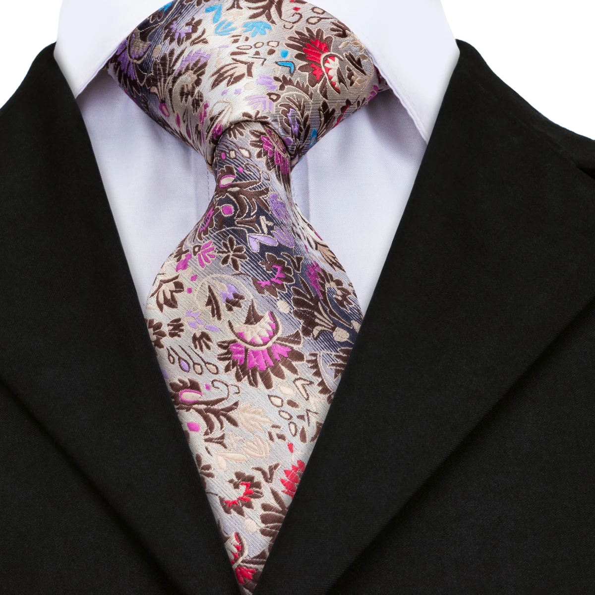 Hi-Tie, новинка, Модный цветочный галстук, роскошные шелковые галстуки для мужчин, 160 см, длинные, высокое качество, мужские галстуки, 8 см, широкие, мужские галстуки, CZ-006