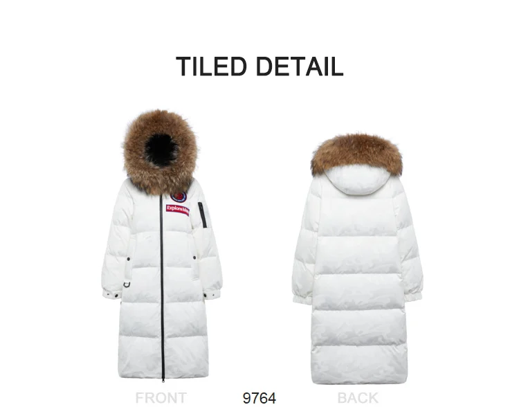 BOSIDENG, зимнее женское пальто на гусином пуху, удлиненный пуховик для суровой зимы до 30 лет, водонепроницаемый, ветрозащитный, натуральный мех, B80142152J