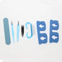 7 шт./компл., пакет для женщин, подарок для девочек, набор для маникюра, педикюра, набор инструментов, включает в себя отдельно для ног, кисть для ногтей, пилка для ногтей, кутикулы, толкатель