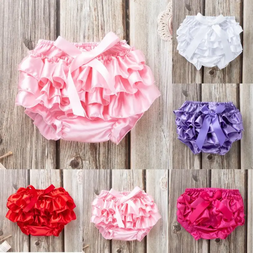Arloneet Toddler Baby Infant Girl Bowknot Ruffle Bloomer Nappy Underwear Panty Diaper CS21