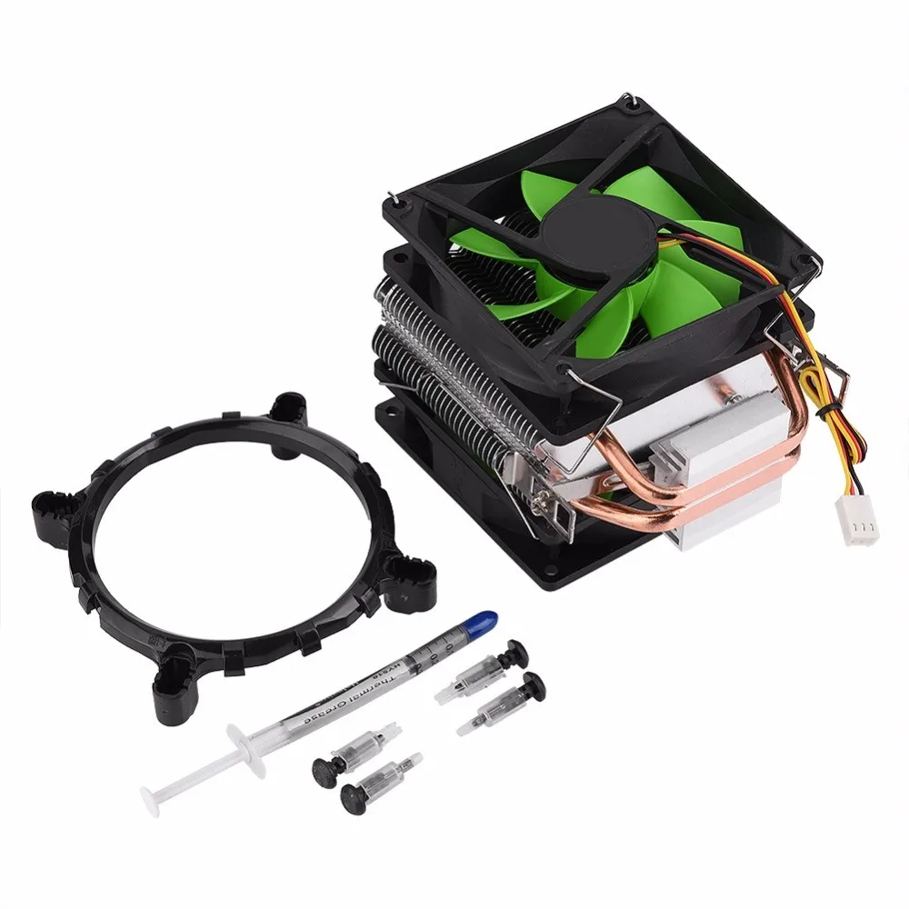 

90mm 3Pin Dual-sided Fan CPU Cooler Heatsink Quiet Without lamp CPU heatsinks radiatorfor Intel LGA775/LGA1150/LGA1155 2017 new