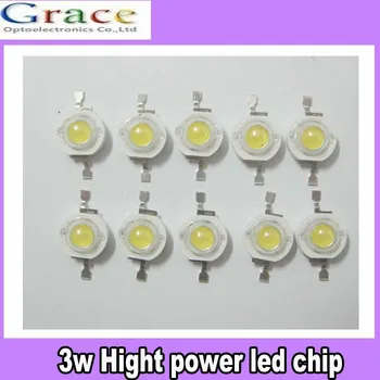 

100PCS/LOT High Power 3W 180-200LM 3.2-3.6V White led lamp 6000-6500K