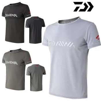 

2019 Comfortable Men Fishing Clothing Short Sleeve Ice Silk Summer Fishing T-shirt Breathable Quick Dry DAWA Fishing Clothes