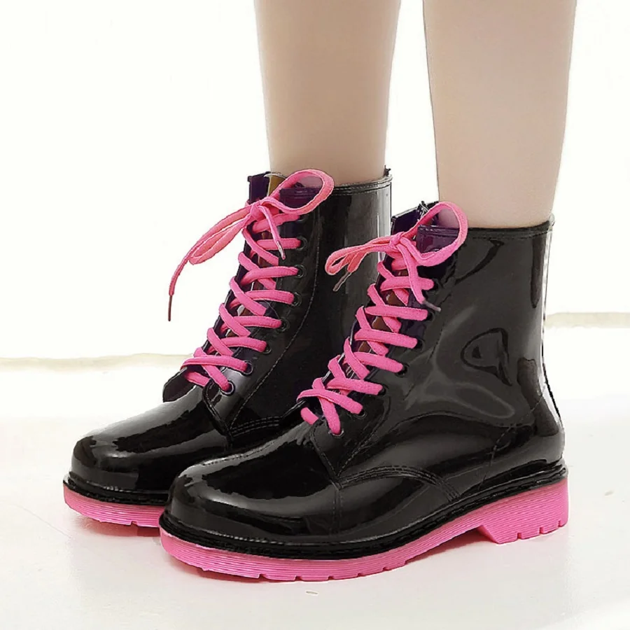 Г., корейская мода, пункт взрыва, прозрачные Ботинки martin прозрачная обувь для дождя водонепроницаемая обувь женская обувь ярких цветов