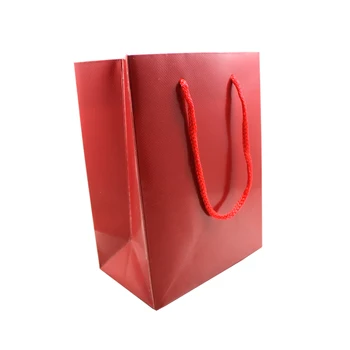 

5 Pieces/lot Red Color 15*12*7cm Small Jewelry Packaging Bag Paper Gift Bag for Jewelry Bag