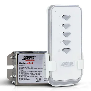 

433MHz Universal Wireless Remote AC 220V 4CH rf Relay and Transmitter Remote Garage LED Light Fan Home Appliance Control Switch