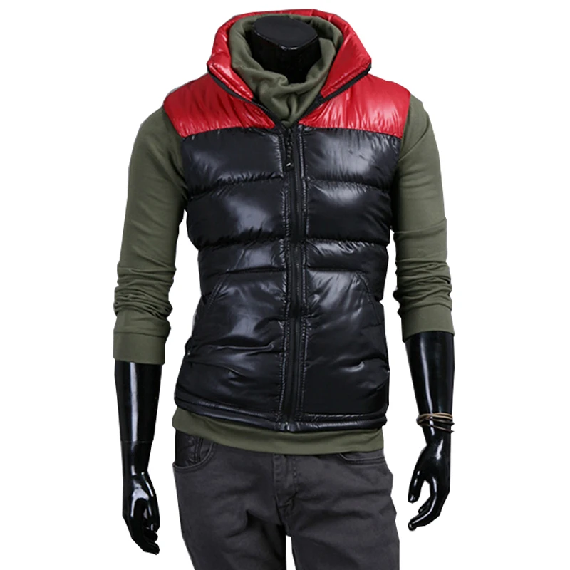 2016 Autumn Winter High Quality Men Vests New Fashion Korean Style Men Zipper Vest Warm Waistcoat Plus Size M-2XL