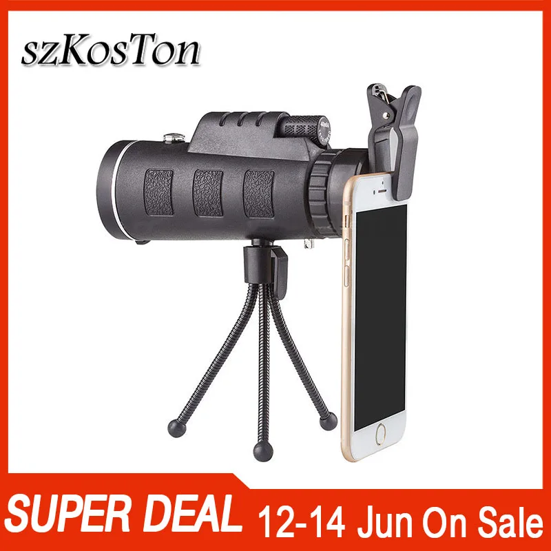 عدسة 40X60 التكبير أحادي تلسكوب الهاتف المحمول عدسة للهواتف الذكية كليب الهواتف عدسات الكاميرا مع ترايبود للتخييم المشي عدسة 40X60 التكبير أحادي تلسكوب الهاتف المحمول عدسة للهواتف الذكية كليب الهواتف عدسات الكاميرا مع ترايبود للتخييم المشي