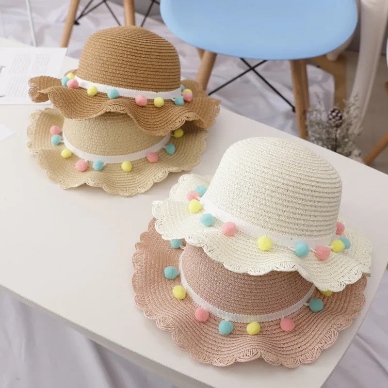 TELOTUNY/Новинка; модные летние детские соломенные шляпы; Разноцветные детские пляжные шапочки с кисточками; реквизит для фотосессии; шляпа для маленьких девочек