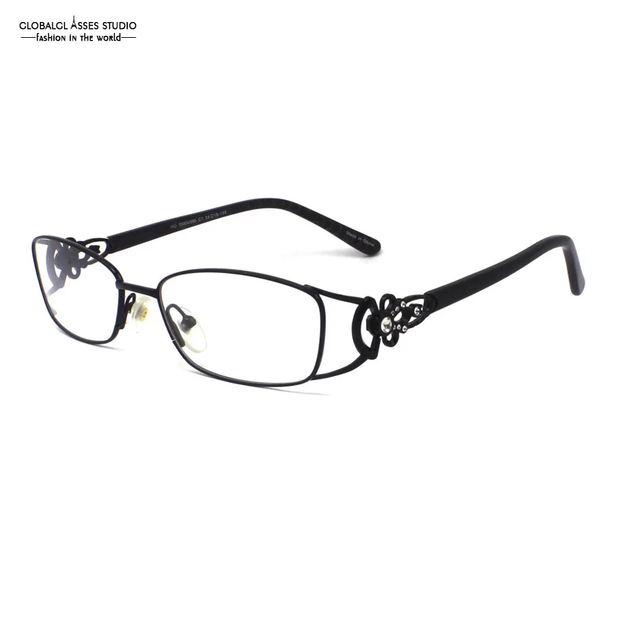 Precious Metal Eyeglasses Women Fashion Designed Flower Hollow