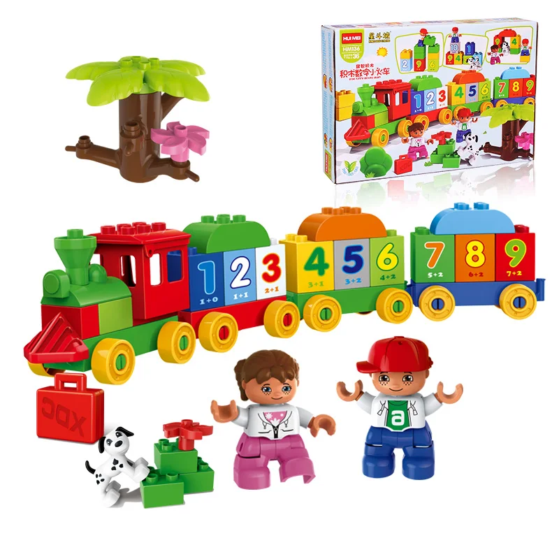 

Quality Original HUIMEI Big Building Blocks Number Train Baby Blocks Educational Toys Compatible with Lego Duplo