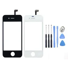 Remplacement Avant Lentille En Verre Écran Tactile Digitizer Pour iPhone 4 4S Verre Panneau Capteur + Outils Gratuits, livraison Gratuite et le Numéro de Suivi