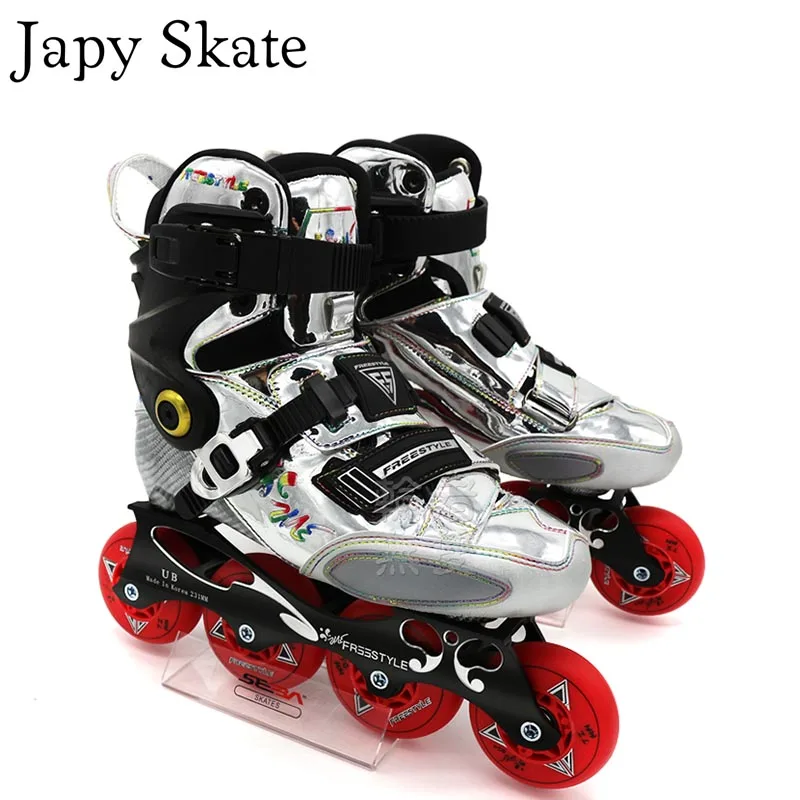 

Japy Skate Original Freestyle YJS Carbon Fiber Professional Slalom Inline Skates Roller Skating Shoe Sliding Free Skating Patine