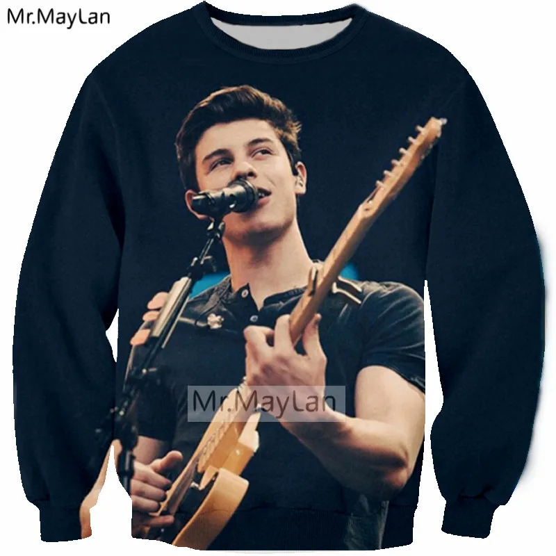 

Singer Shawn Mendes 3D Print Vintage Sweatshirts Men/Women Hiphop Streetwear Outwear Boys Blue Rock Tops Clothes felpe uomo 5XL