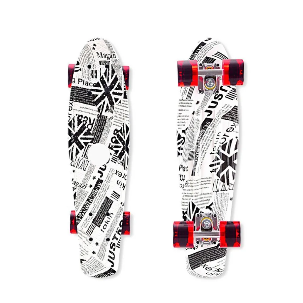 

OUTAD 2018 NEW Mini Original Skate Board 4 Wheels Fish Skateboard Scooter Cruiser Brush Street Board For Kids Adults