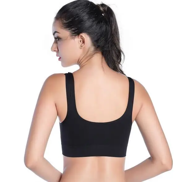 Women Seamless Racerback One-Piece Bra Padded Gym Sports Bra Yoga Fitness Stretch Workout Tank Tops