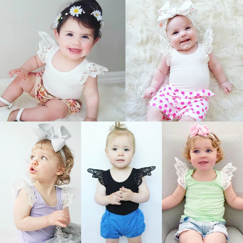 2017 Ins Fashion Summer Lace Baby Girls Clothing Newborn Infant Girls