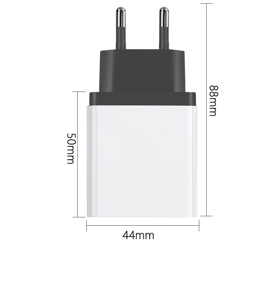 Универсальное настенное зарядное устройство 5 в 3 А 3USB для быстрой зарядки iPhone XS MAX X samsung с европейской вилкой и 3 портами для зарядки телефона Xiaomi