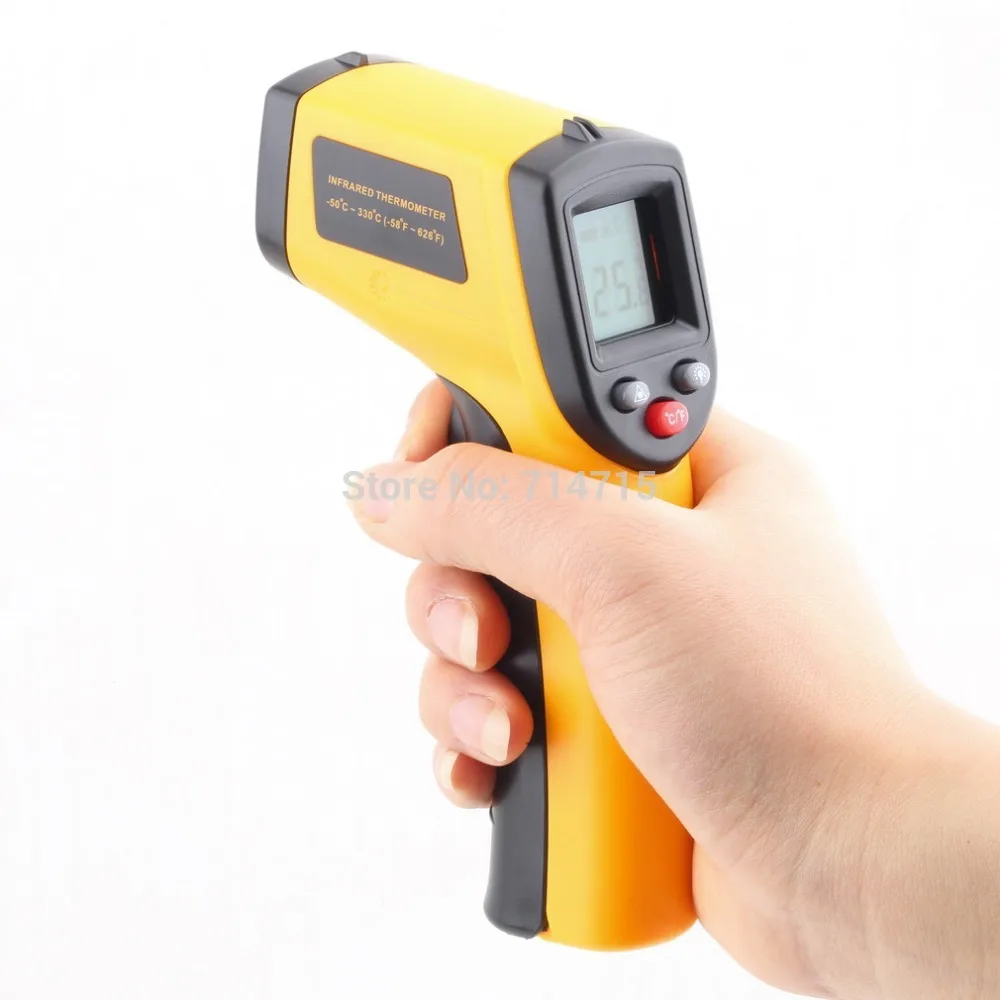 1 Pcs GM320 Laser LCD Digital IR Infrared Thermometer Temperature Meter Gun Point -50~330 Degree Non-Contact Thermometer