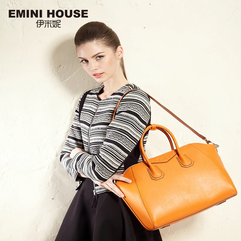 EMINI HOUSE сумка тоут из спилковой кожи роскошные сумки женские дизайнерские на
