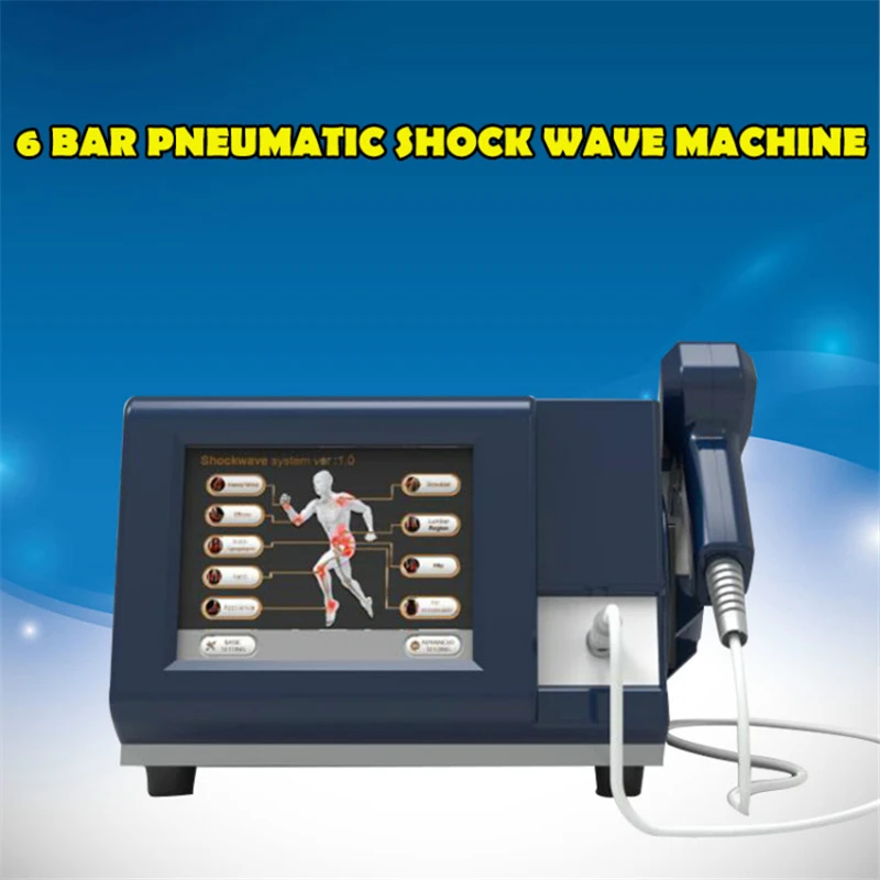 6 бар Shockwave Extracorporeal шок волна терапия пневматические Shockwave терапия для плеча лечение боли ED лечения машины