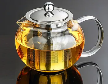 

1PC 350ml,500ml,650ml,800ml,950ml,1200ml Heat Resistant Glass Tea Pot Flower Tea Puer Kettle Coffee Teapot With Infuser JN 1032