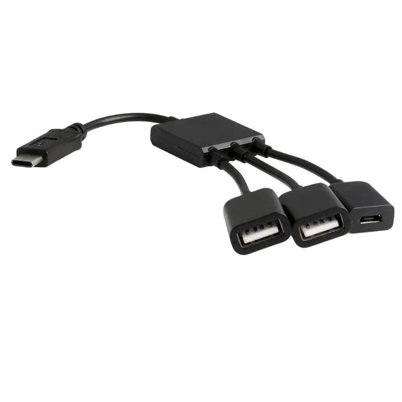 3in1 USB 3 1 кабель с разъемами типа C и Micro 2 0 Мощность зарядки хоста OTG концентратор
