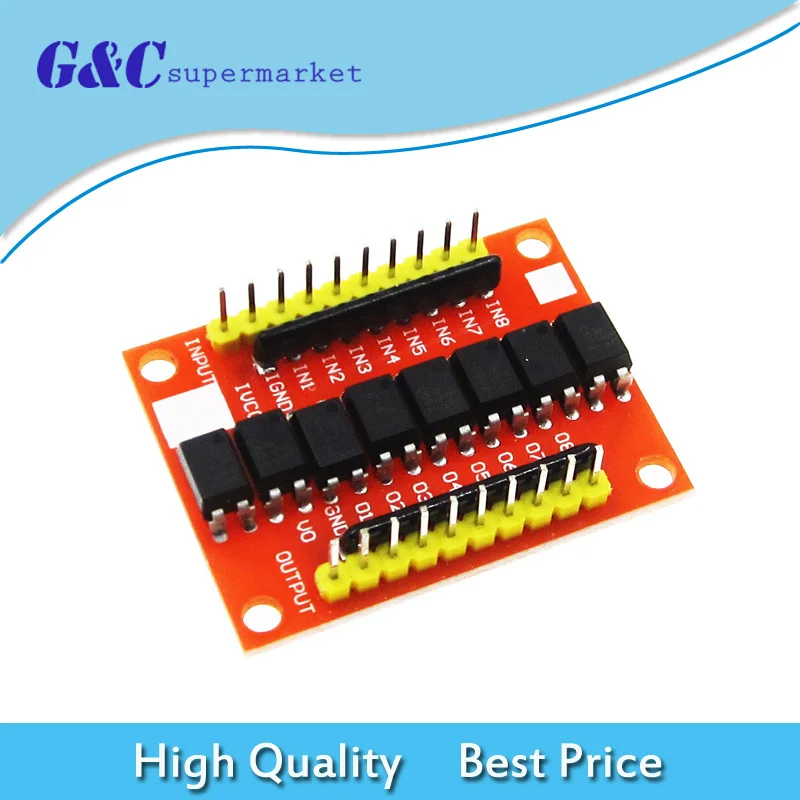 

8 Way Optocoupler Isolation Board Module 12V High Level Trigger Device for PCB