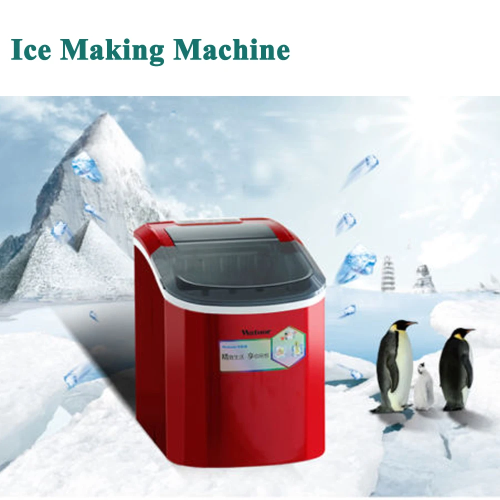 Portable 15kg 24h 220v Automatic Countertop Ice Cube Maker