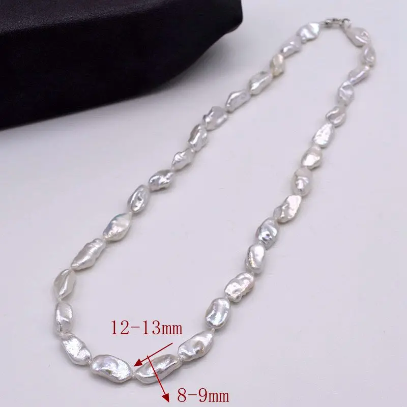 Lady pearl necklace. Natural white baroque pearl. shape freshwater pearls. 8-9mm. Girl gift choice | Украшения и аксессуары