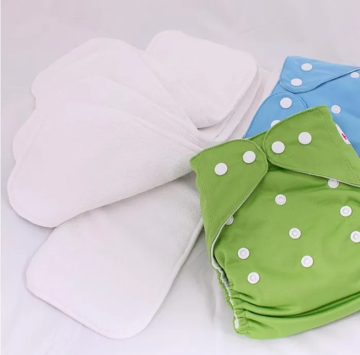 10pcs Microfiber Nappy Insert 3 Layers Washable Reuseable Baby Cloth Nappies Suitable for all OS Diaper
