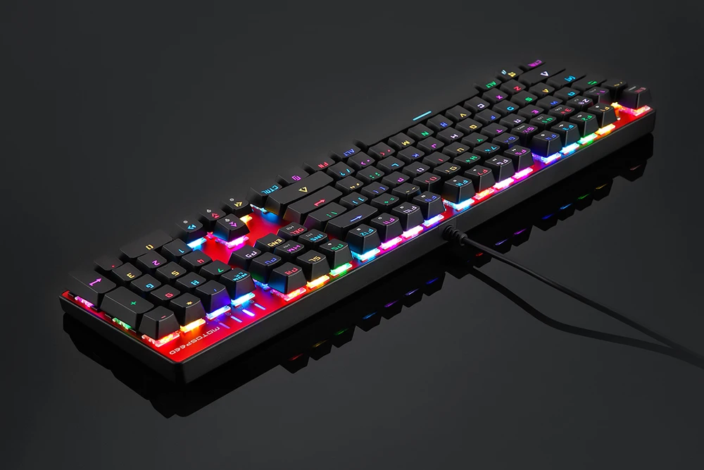 MOTOSPEED CK104 CK61 русская английская механическая клавиатура RGB подсветка анти-ореолы игровая клавиатура для Teclado игровой компьютер