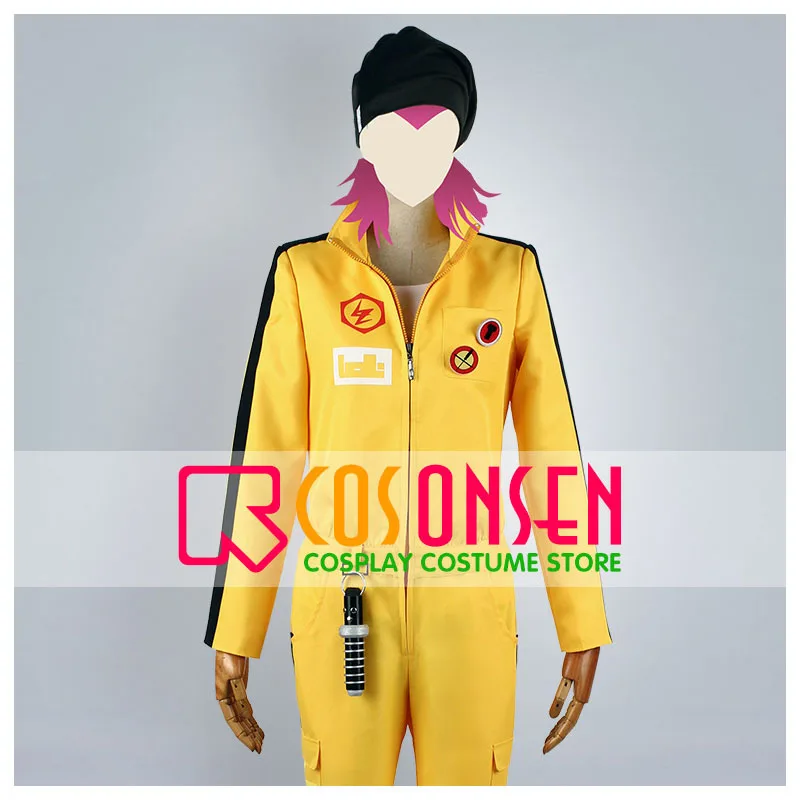 Dangan Ronpa 2 Souda Kazuichi Cosplay Costume Yellow Set
