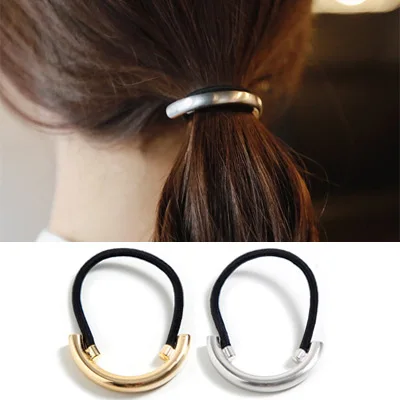Fashion Women Simple Alloy Polished Horsetail Buckle Hair Rope Girls Elastic Bands Accessories | Украшения и аксессуары