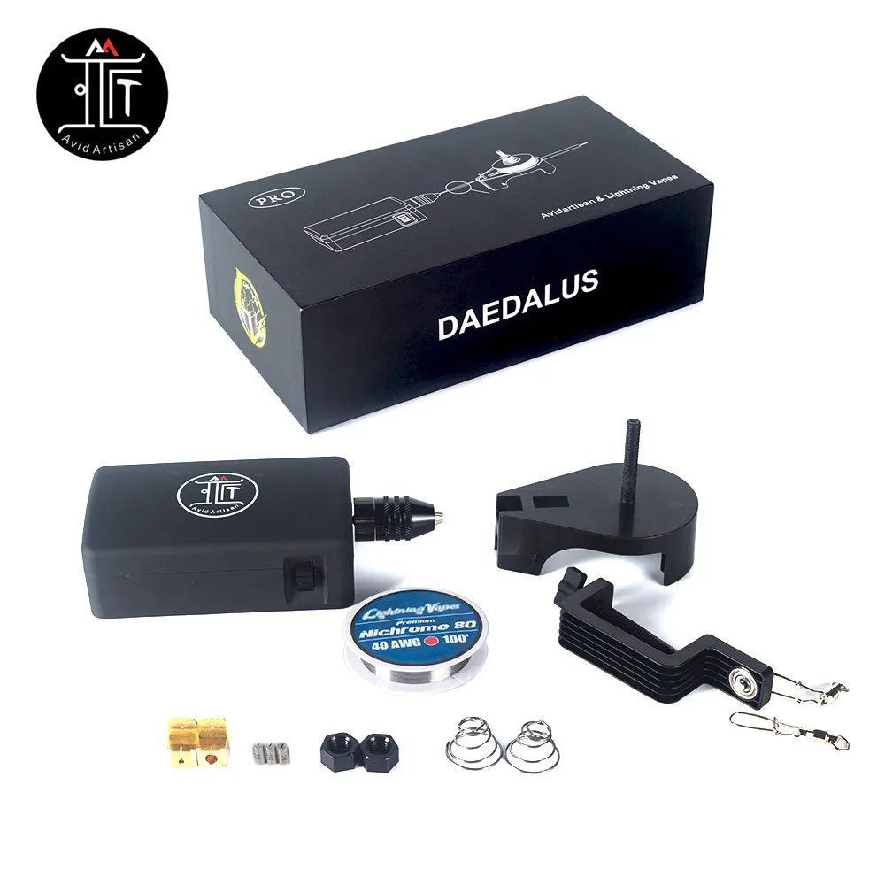 

Avidartisan Daedalus Pro Coil Jig Kit DIY Electronic Cigarette Rebuild Atomizer Base Clapton Tool Coil Jig Convenient Tool Kit