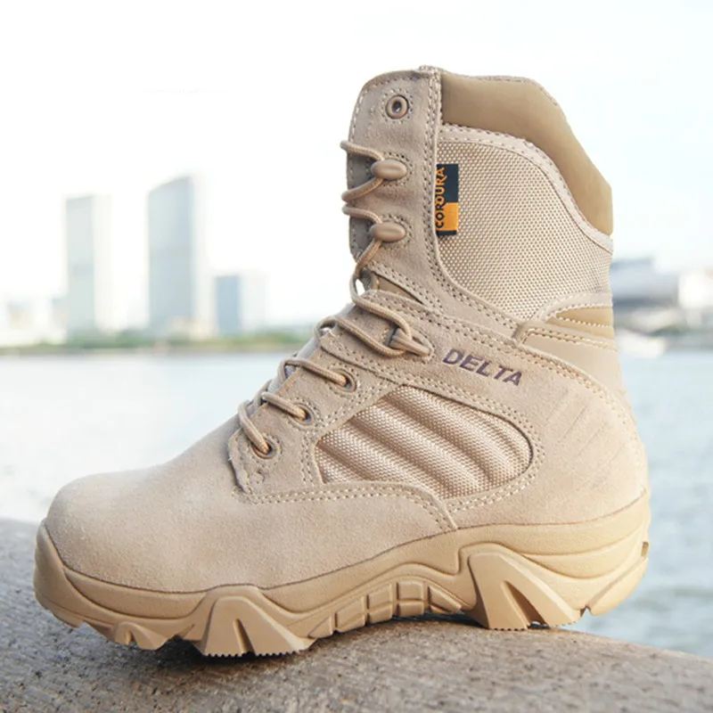 Winter Autumn Men Military Boots Delta Special Force Tactical Desert
Combat Ankle Boats Army Work Shoes Leather Snow Boot male
