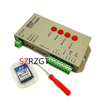 

LED RGB controller T1000S SD Card Pixels Controller ,for WS2801 WS2811 WS2812B LPD6803 LED 2048 DC5~24V