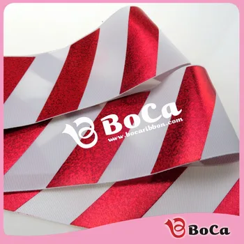 

3" 75mm red holographic grosgrain ribbon for make big bow, 100Yards/lot