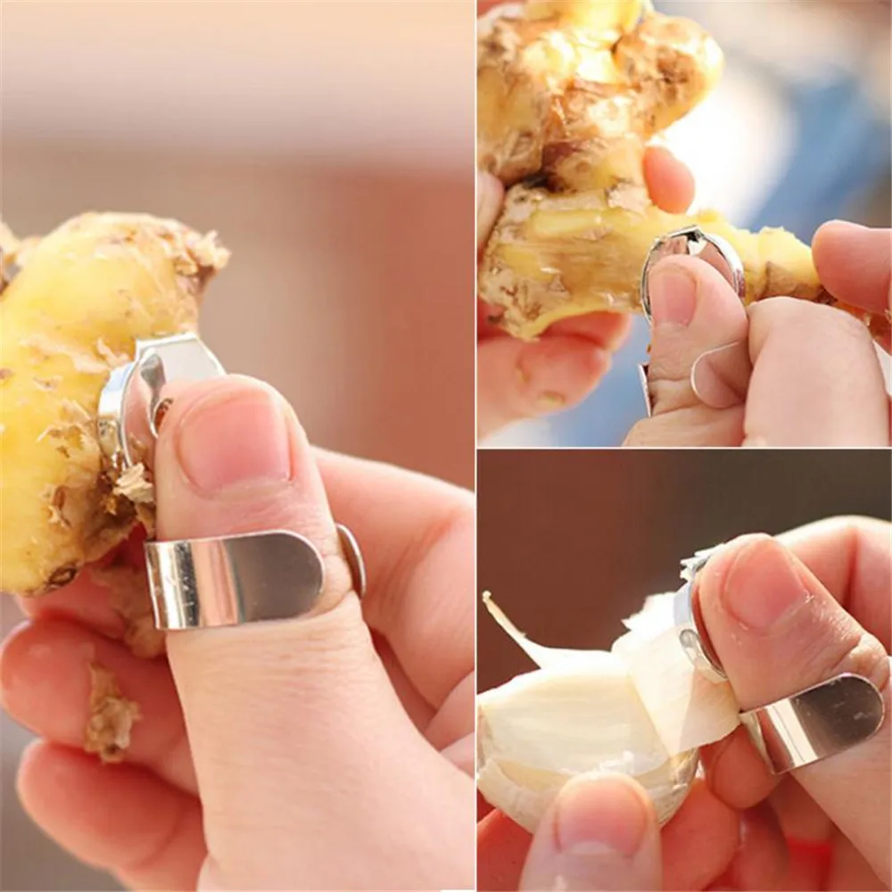 

2019 Kitchen Gadgets 1Pc Practical Stainless Steel Kitchen Gadget Garlic Ginger Cutter Peeler Tools Cooking Tool Accessories #X