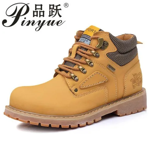 

Brand Super Warm Men's Winter Leather Men Waterproof Rubber Snow Boots Leisure Boots England Retro Shoes For Men Big Size