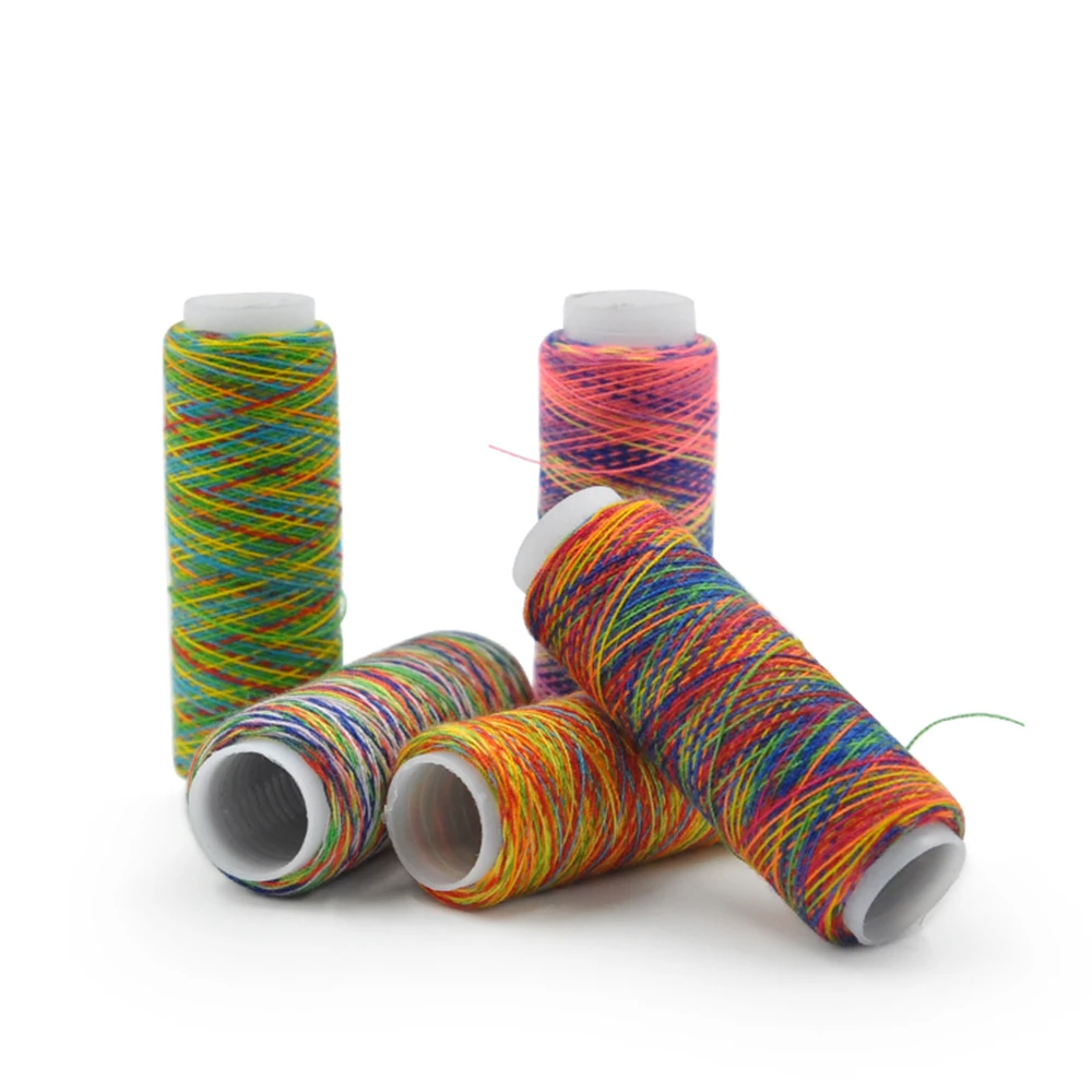 10pcs Rainbow Color Polyester Sewing Thread Hand Quilting Embroidery Sewing Thread For Home Diy