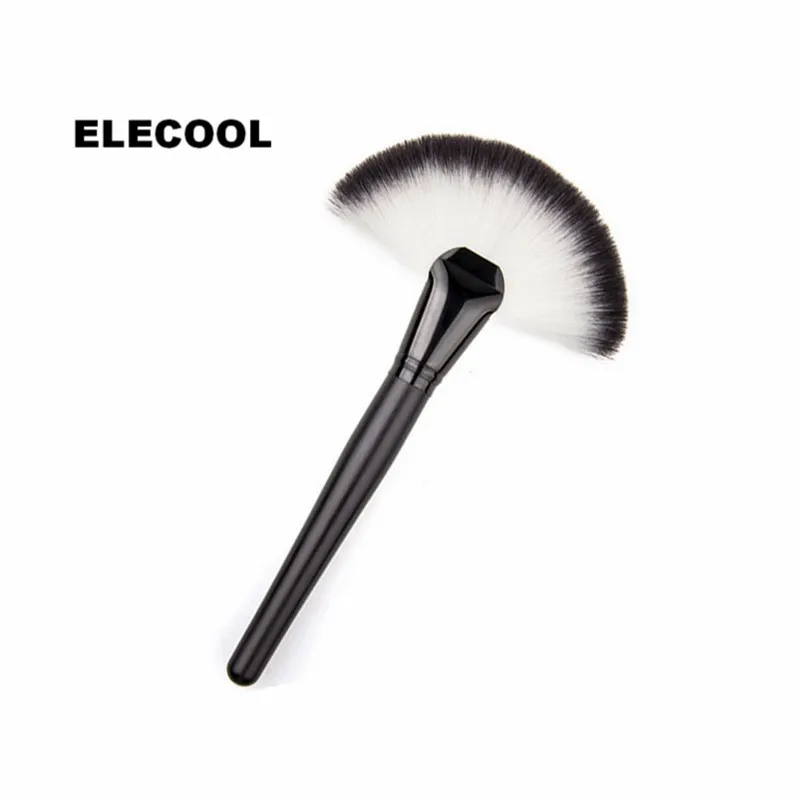 

ELECOOL Large Fan Shape Blush Makeup Brushes Powder Cheek Highlighter Bronzer Blush Brush Cosmetic Makeup tool High Quality