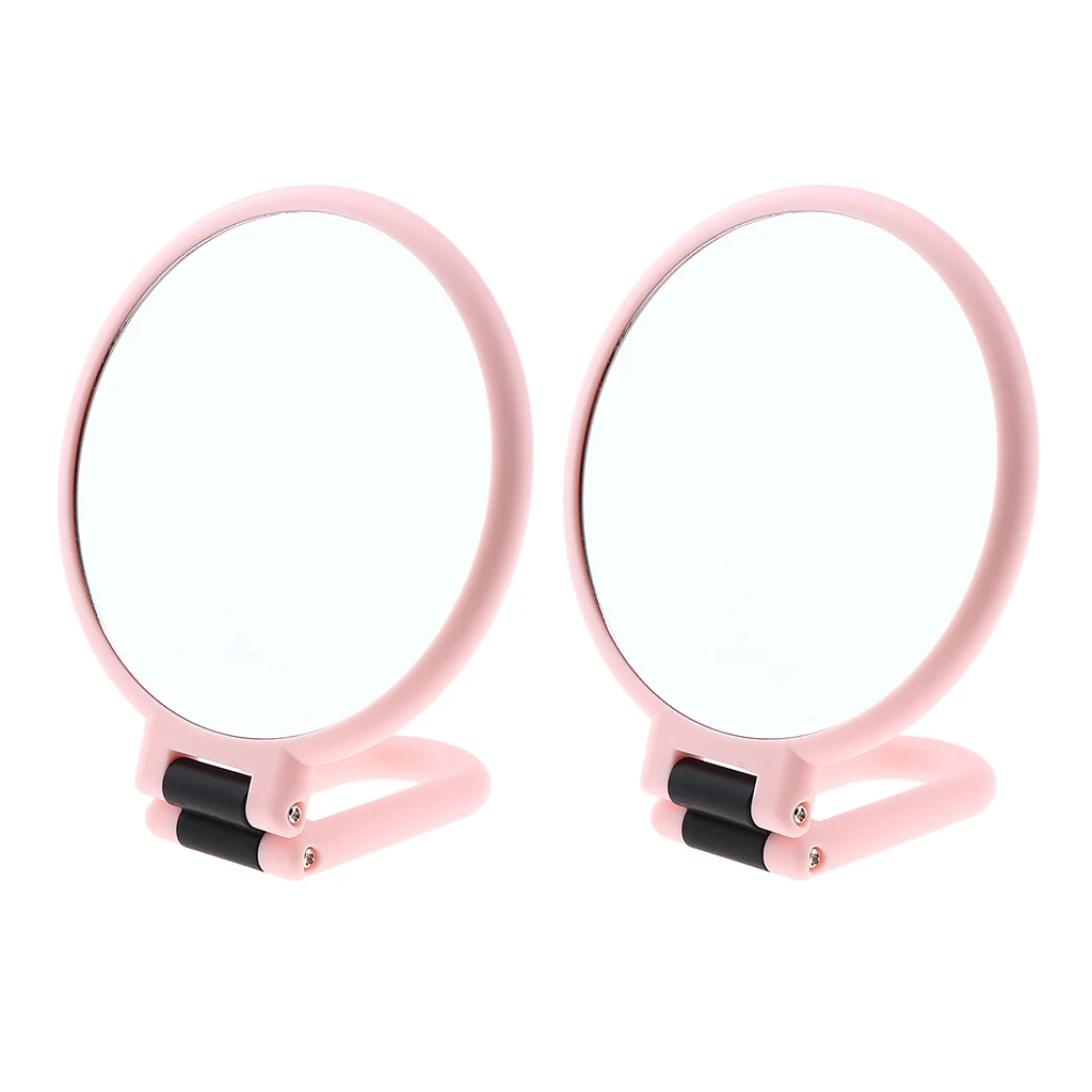 Double-Sided Portable Foldable HD Cosmetic Makeup Beauty Mirrors w/ 5x/10x magnifying mirror & normal mirror