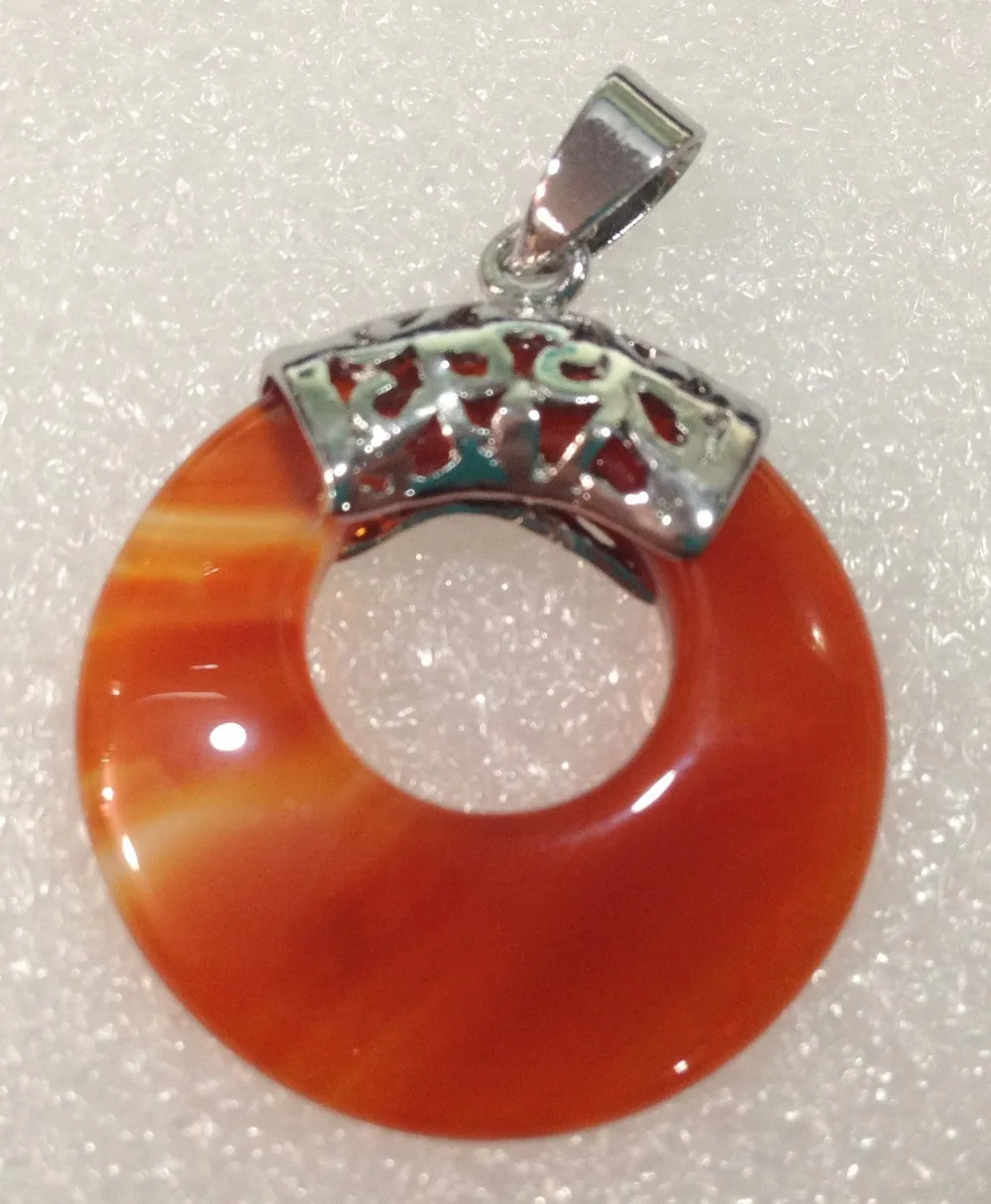 

Free shipping >>>>>>New Red Agate Bead Pendant Inlay 18KGP AAA